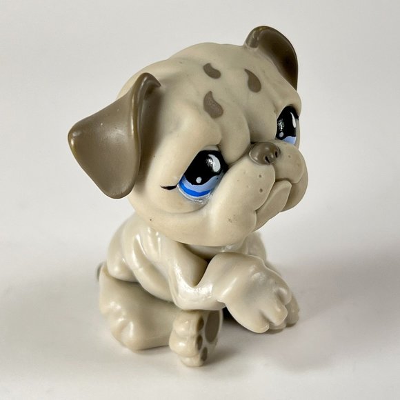 Hasbro LPS Littlest Pet Shop 508 Gray Bulldog Puppy Figure Toy 2007 - Picture 5 of 9